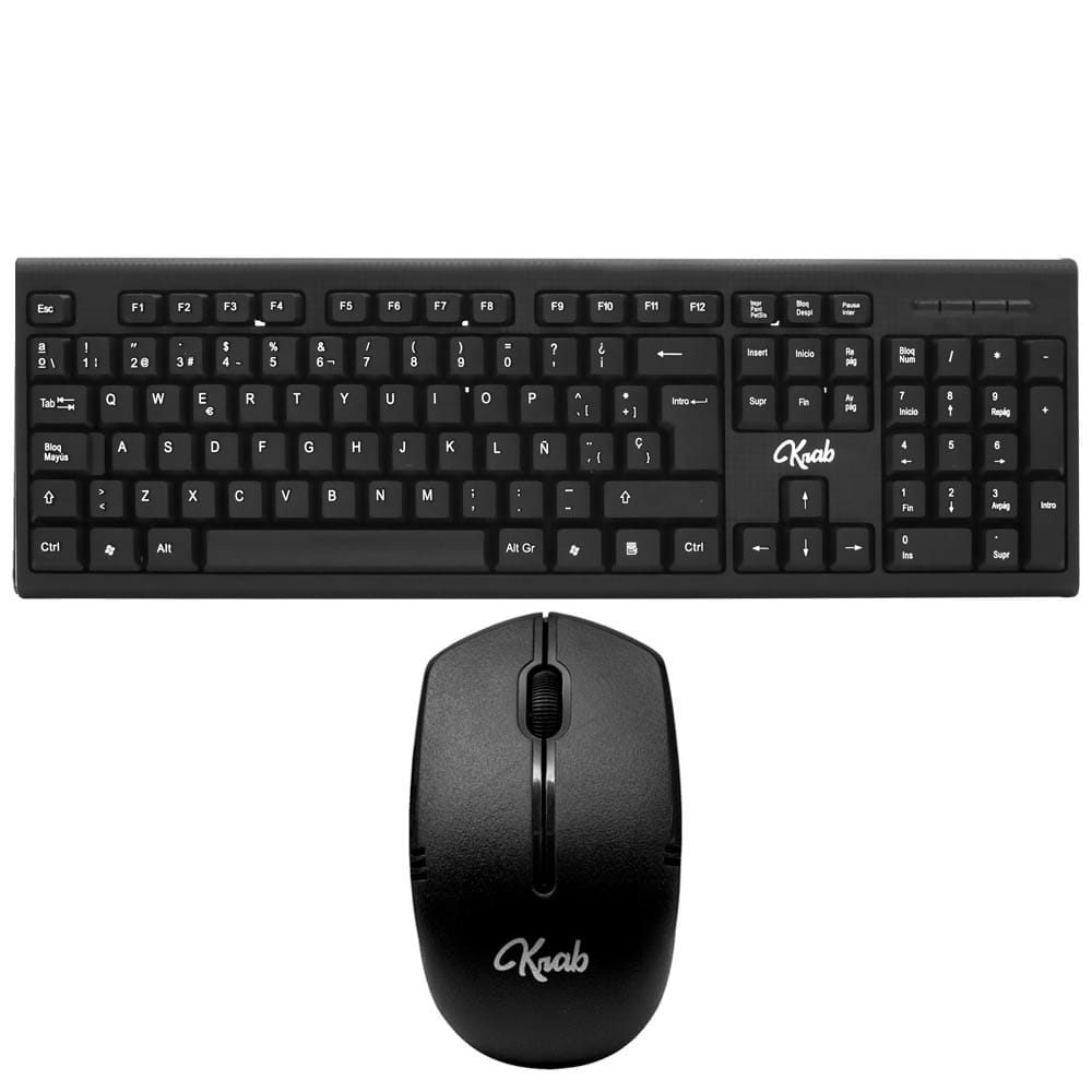 Teclado + Mouse Quanta KRAB KBKTM10 Wireless / Espa&ntilde;ol - Negro